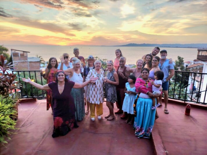 Group on the rooftop