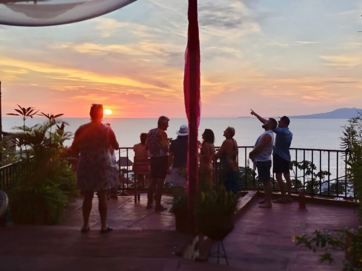 Group watching sunset